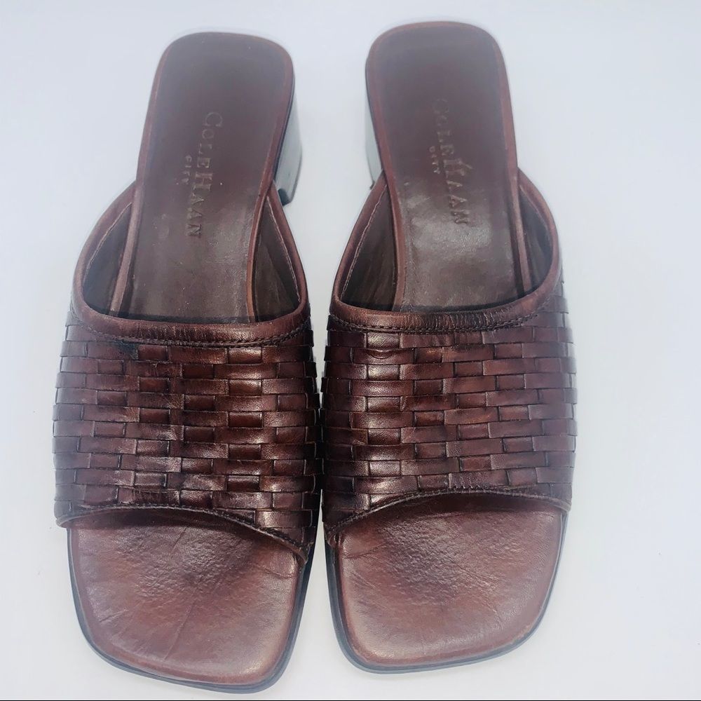 Cole Haan Brown Woven Mules size 7